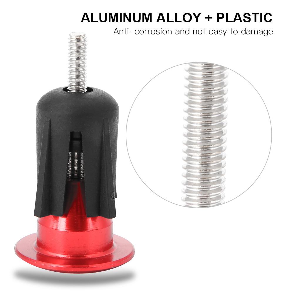 Aluminum Alloy Bike Grips Bar End Caps Plug for Mountain Bike Road Bicycle Handlebar (Red)