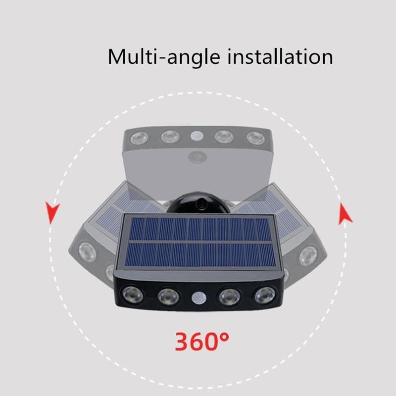 Солнечный свет, уличный датчик движения, сад, двор, водонепроницаемый садовый вращающийся светодиодный солнечный светильник, прожекторы