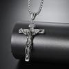 European and American Retro Style Stainless Steel Cross Necklace Trendy Artistic Hip Hop Rap