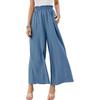 Summer Women's Pants Cotton Linen Women's Solid Color High Waist Loose Casual Wide Leg Pants