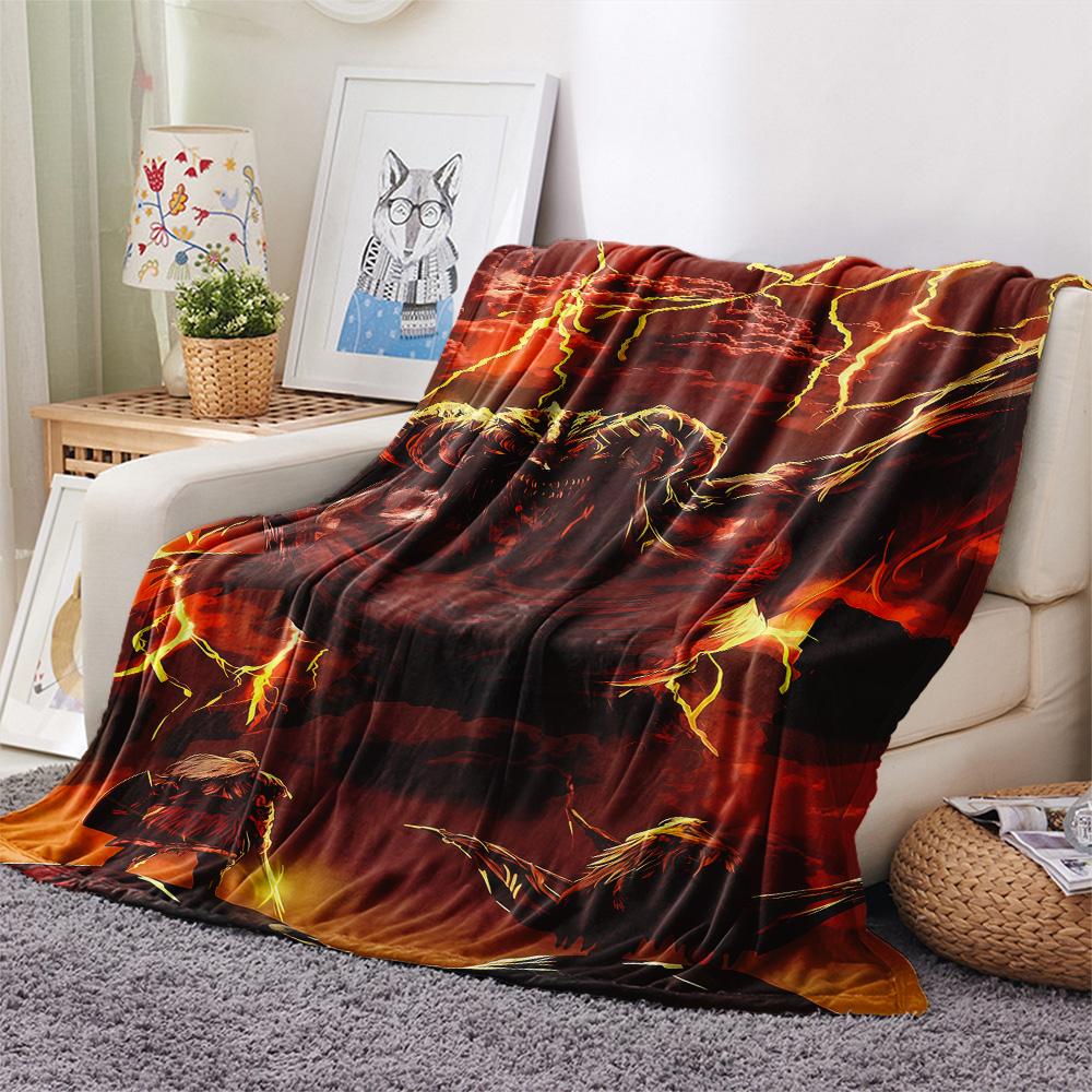 Elden Ring Print FlAannel Blanket, High quality Comfortable for All Seasons, Home Decor, Warmth and Comfort