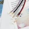 Женское платье из фланели с жемчужным узлом и тонким поясом с простой отделкой, женская поясная цепочка с жемчужной подвеской