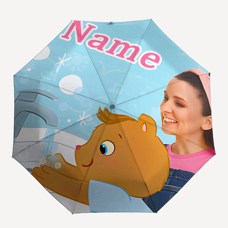 Personalized Name M-Ms Rachel Print Umbrella - Automatic Open/Close, Eight-Rib Durable Frame, Automatic Folding Umbrella