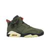 Кроссовки унисекс Travis Scott x Air 6 Retro Olive Green Medium-Oliver Black-Sail-University-Red CN1084-200