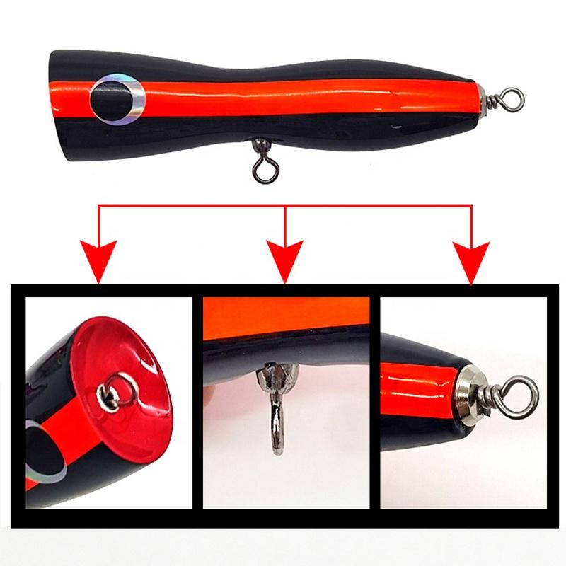 Stick Baits Popper Lure Wood 150mm 5.9" Tuna Popper Big Game Lure