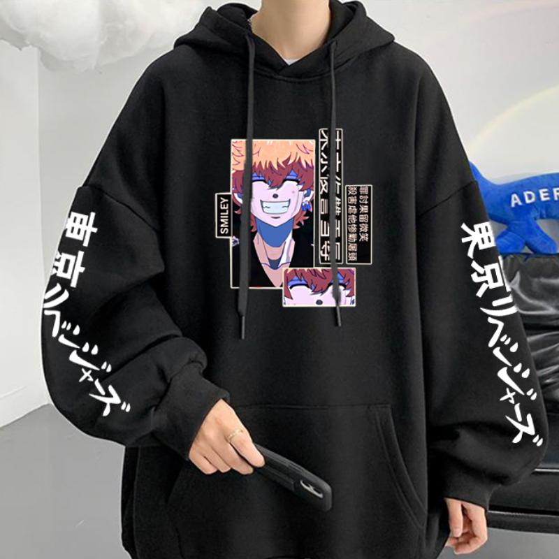 Аниме Tokyo Revengers Sad Smiley Nahoya Kawata Printed Hooded Men Women Hot Manga Hoodies Harajuku Unisex Oversize Sweatshirt