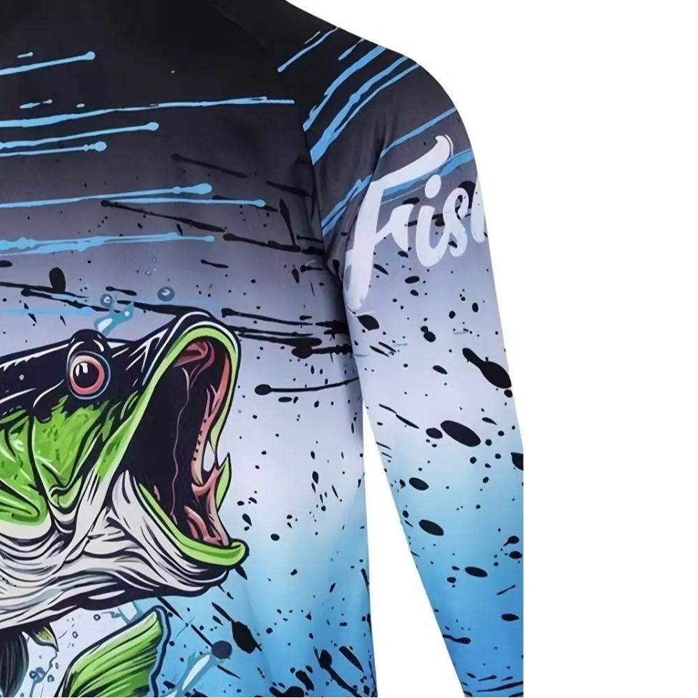 Hooded Design Hooded Fishing Clothes UV Protection Performance Jersey  Outdoor Recreation