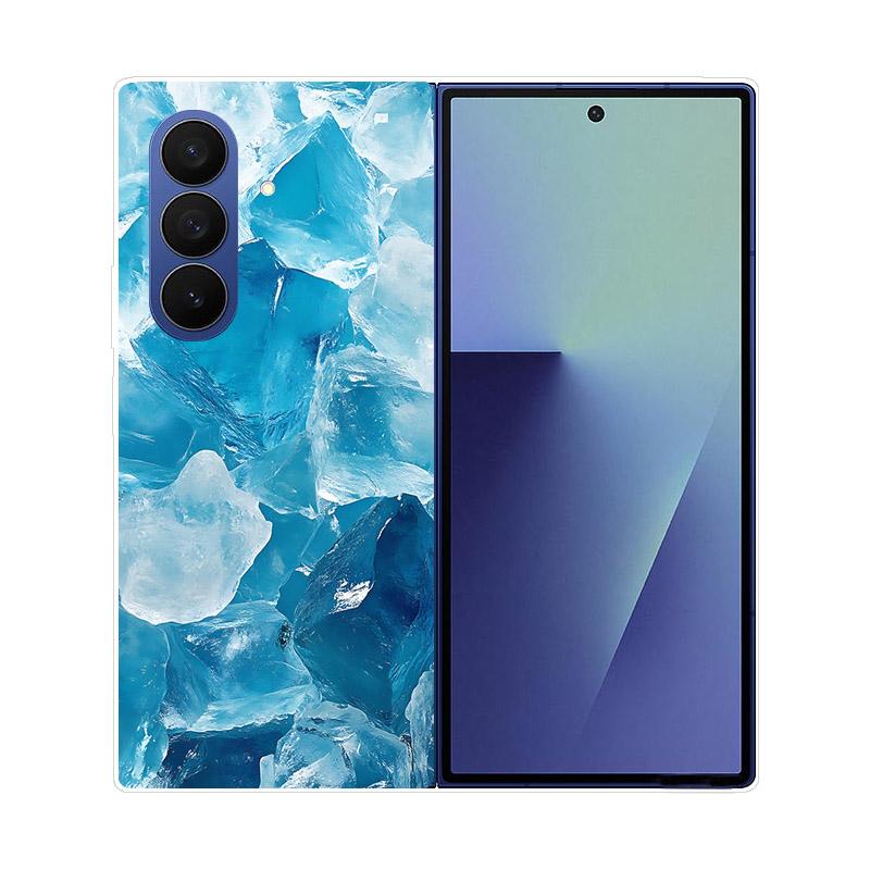 Чехол для Samsung Galaxy Z Fold 7 Мраморный Жесткий ПК Задняя Крышка Для Samsung Galaxy Z Fold7 ZFOLD7 Полностью Защитный Корпус Телефона