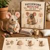 DIY Sewing Kit Stuffed Animal Craft Patchwork Mouse Plush Toy Making Set Handmade Educational Gift for Kids Adults