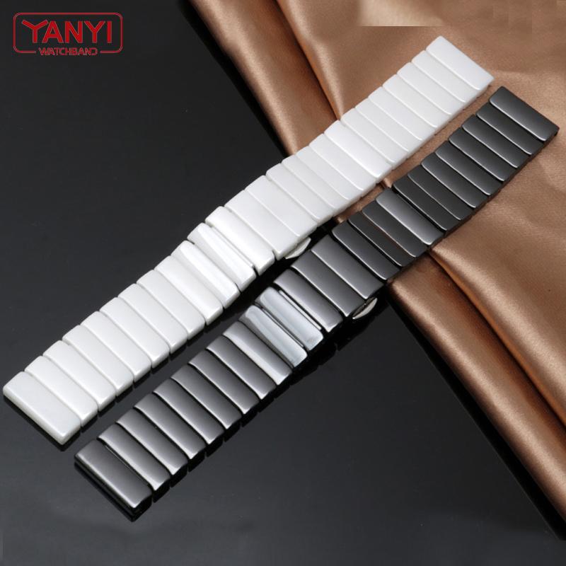 Керамический ремешок для часов 16 мм, браслет, ремешок для часов 20 мм, 22 мм для huawei samsung, быстросъемный ремешок для наручных часов, ремешок для часов 18 мм
