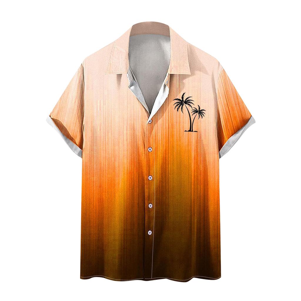 Гавайская рубашка для мужчин, мужские винтажные рубашки для боулинга на пуговицах, летняя пляжная рубашка с коротким рукавом