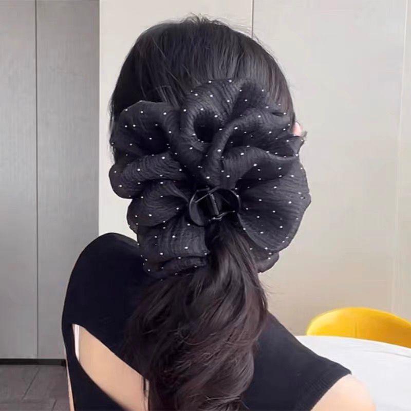 Высококачественная заколка для волос в стиле бант из жатого хлопка для женщин