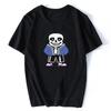 Игра Undertale Футболка Череп Брат Санс Папирус Печатные Футболки Футболка Короткий Рукав Футболки Круглый Вырез Мужские Мужские Летние Топы