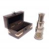 Nautical Victorian Marine Brass Telescope with Wood Box