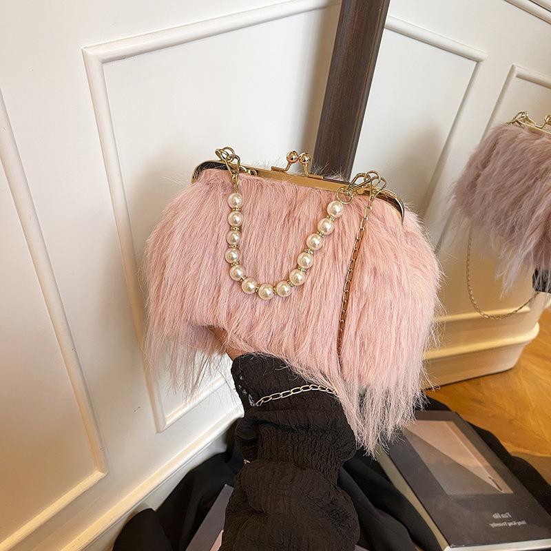 Fringed Pearl Chain Fairy Style Crossbody Bag