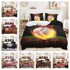 3D Baseball Series Bedding Set Sporty Style Duvet Cover Pillowcase 2/3 Piece Boys' Room Soft Home Textile Athlete Home Decoration