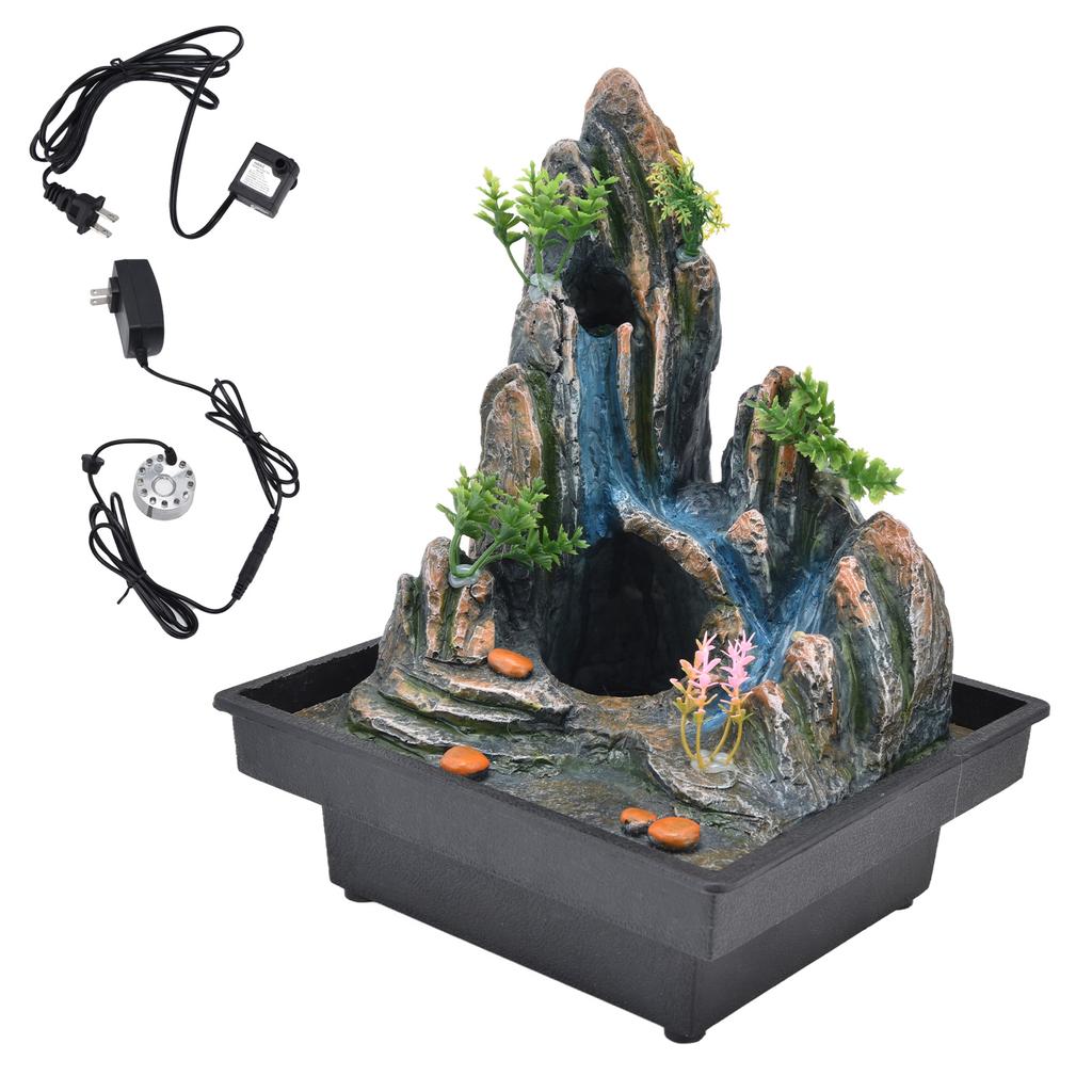 Настольный фонтан Rockery Stream с распылительным насосом для домашнего офиса, украшения стола в спальню, вилка ЕС