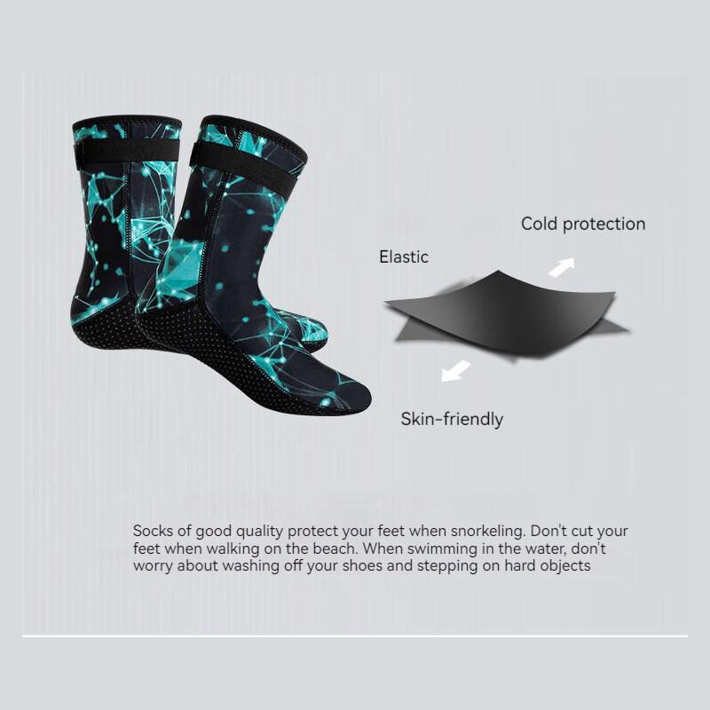 3mm Neoprene Diving Socks Water Sports Non-Slip Beach Socks Wetsuit Keep Warm Scuba Snorkeling Diving Surfing Socks Adult Men MM303