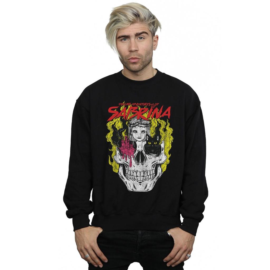 The Chilling Adventures Of Sabrina Mens Icon Skull Sweatshirt