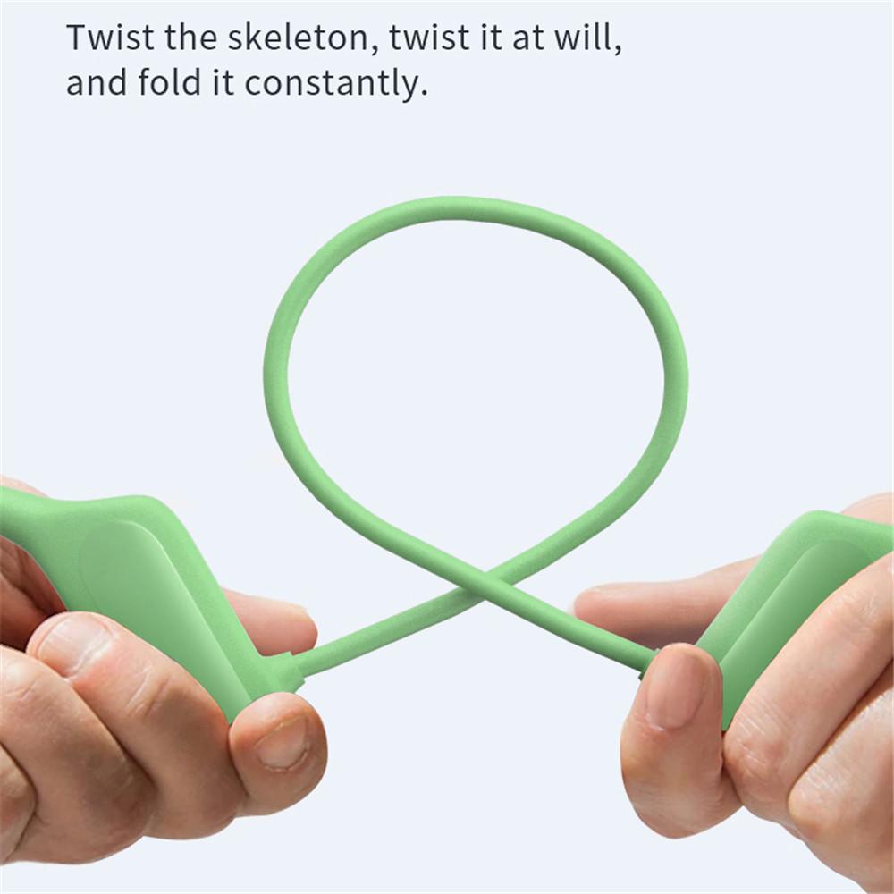 Беспроводная гарнитура Bluetooth 5.2 с возможностью произвольного изгиба на 360° и шумоподавлением, водонепроницаемые наушники для смартфона