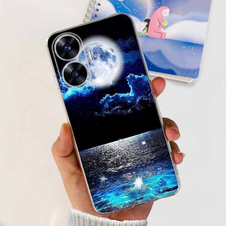 Чехол для Realme C55 RMX3710 Прозрачная крышка Модные узоры Мягкие силиконовые чехлы для телефона Для Realme C55 4G C 55 RealmeC55 Fundas