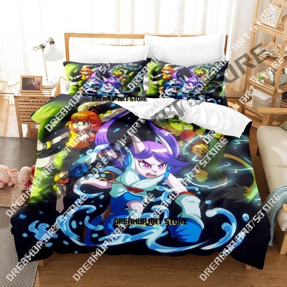 3D Печать Игровой Набор Постельного Белья Freedom Planet Односпальный Двуспальный Полный Queen King Размер Набор для Кровати Взрослый Детская Спальня Наборы Пододеяльников Аниме Постельное Белье