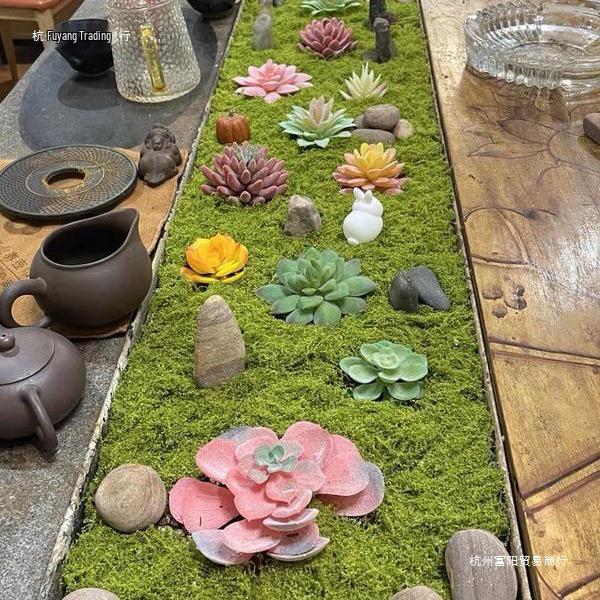 Artificial Moss Turf and Rockery Stones for Horticulture, Landscaping, and Bonsai Decor