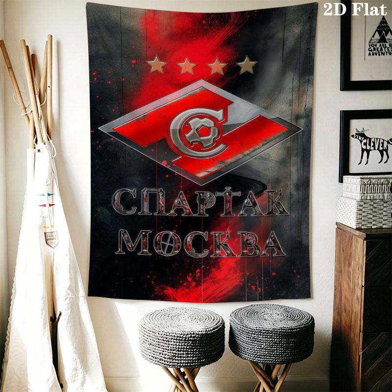 Спартак Москва Настенное панно из ткани с принтом Плед Декоративные гобелены для спальни гостиной Домашний декор