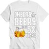 Soft Cotton Tee Rock For Her Round Neck T Shirt Unisex Cheers And Beers To My 50 Years Anime Unisex Top Tees Comfort Tshirt