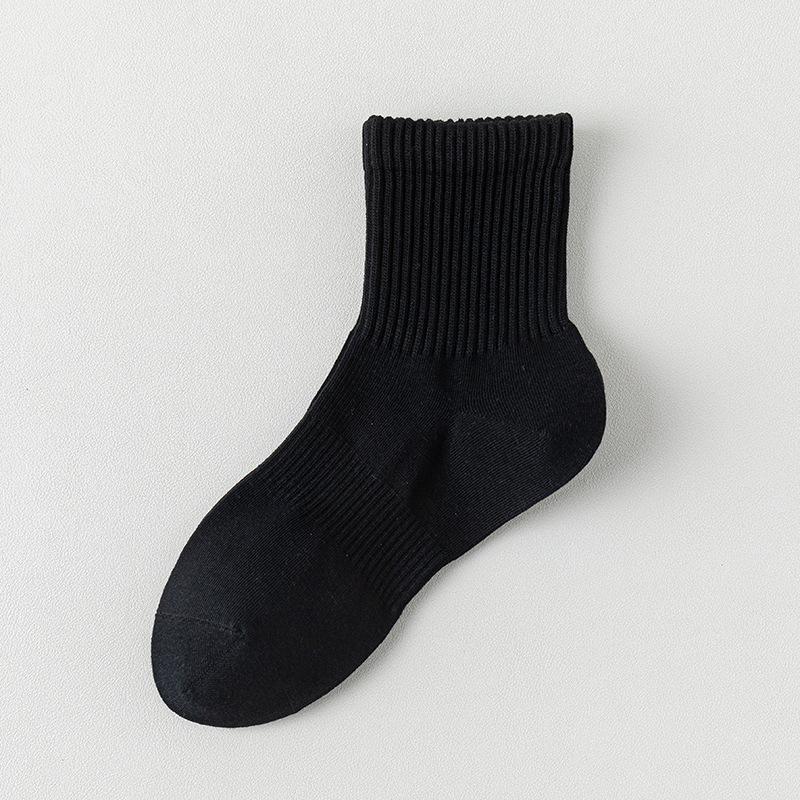 Женские летние однотонные хлопковые носки-трубы против пиллинга, бесшовные, головные носки