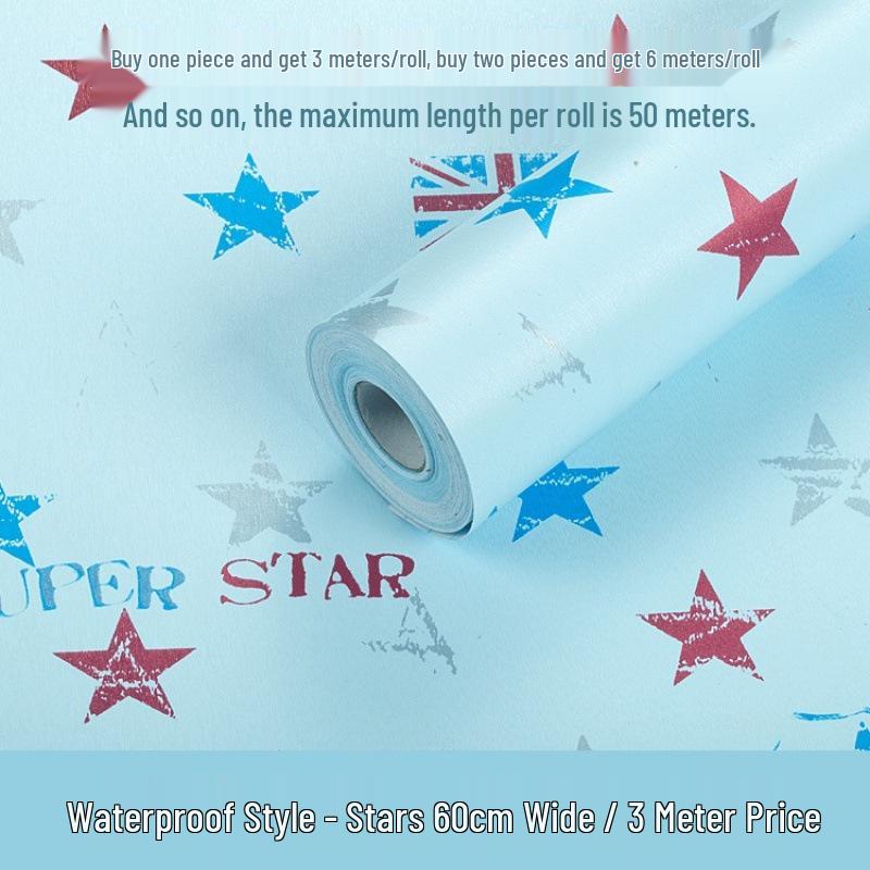 Moisture-Proof Waterproof Self-Adhesive Wall Stickers for Bedroom & Dorm Decor