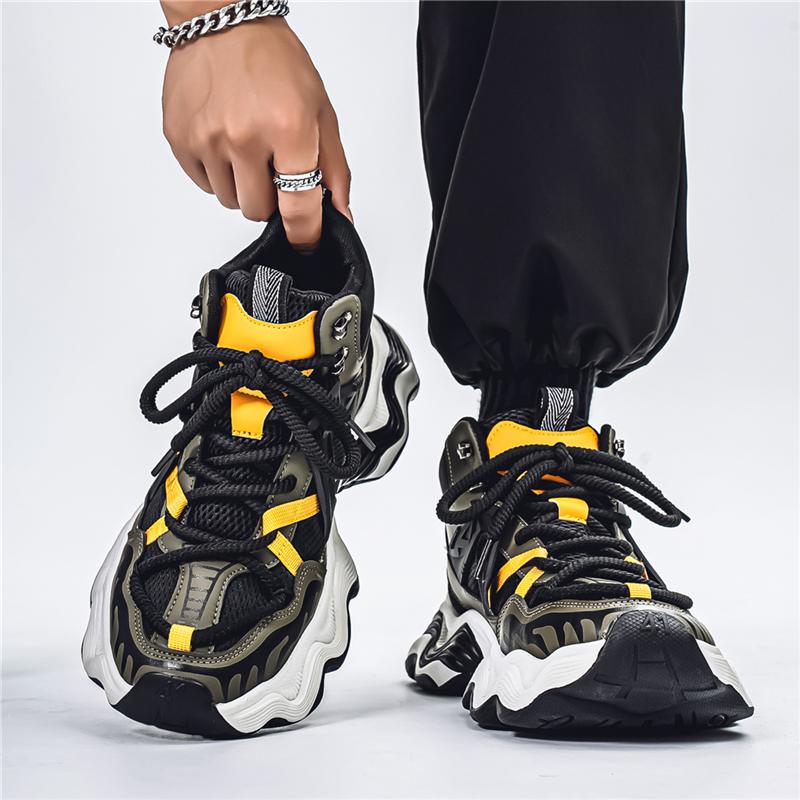 Men High-top Bread Dad Skate Sneakers 2026, Thick Sole Non-slip Durable Trend All-match Casual Sports Shoes