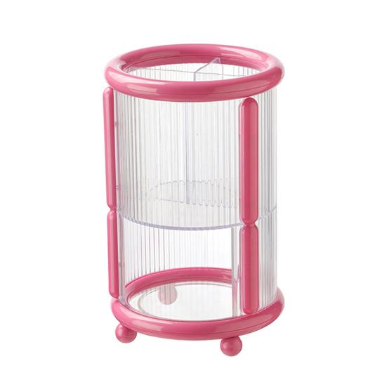 Подставка для кистей для макияжа Настольный органайзер для губной помады и карандашей для бровей 2-ярусный стакан для косметических кистей для организации туалетного столика