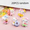 20/100PCS Cartoon DIY Cream Gel Summer Beach Kitten Resin Accessories Phone Case Hair Clip Refrigerator Sticker Luggage Water Cu