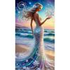 5D Алмазная живопись своими руками Длинное платье Женщины Алмазная мозаика Цветок Бабочка Стразы Искусство Вышивка крестом Большая Домашняя декорация