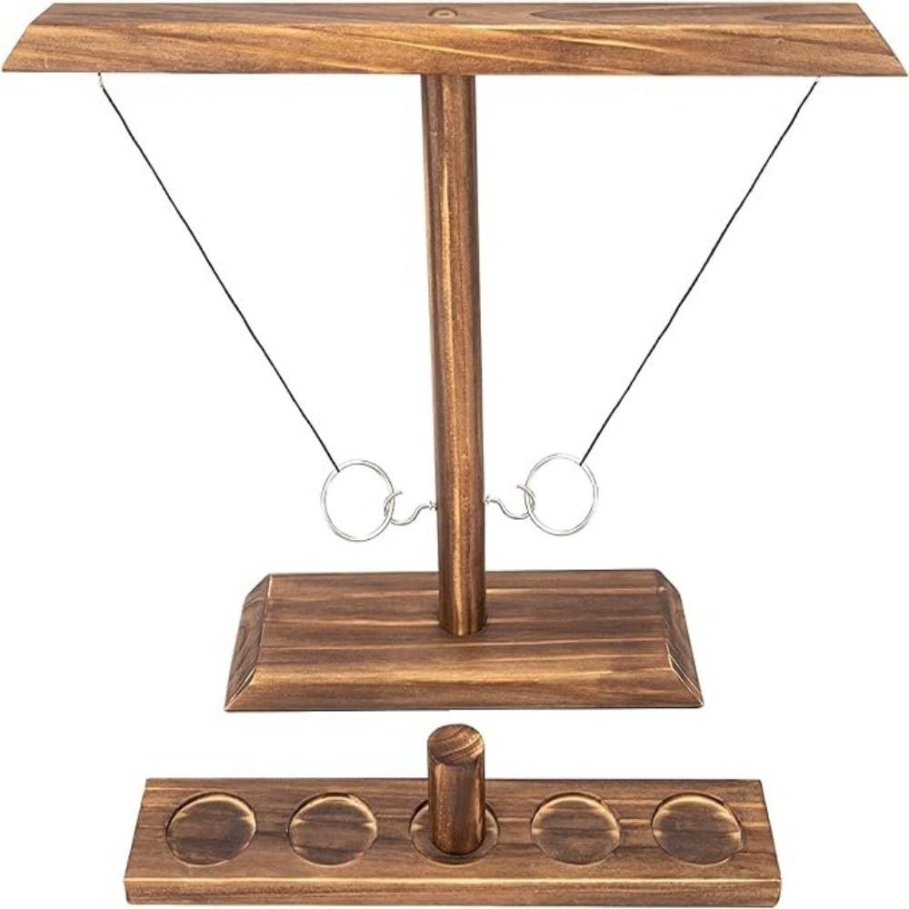Adjustable String Ring Toss Game Handheld Table Top Games Easy To Assemble Board Games Home