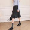 Sancai 2026 Winter Retro A-Line Midi Skirt