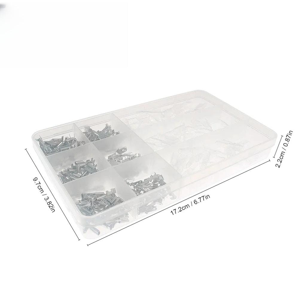 270 шт. 2,8 мм 4,8 мм 6,3 мм Обжимной клеммный разъем Холоднопрессованная пружинная вставная пластина Комплект клеммных разъемов «папа» и «мама»