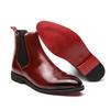 Chelsea Boots for Men Red Sole Pu Ankle Business Round Toe Slip-On Mens Boots Size 38-46 Men Shoes