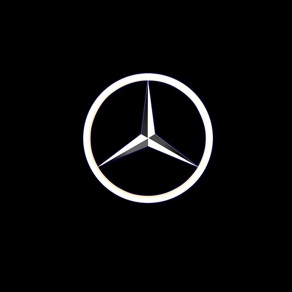 Для Mercedes Benz 2 шт. Автомобильная дверная подсветка приветствия Светодиодный лазерный проектор Лампа для Mercedes Benz AMG C-Class 2008-2014 C260 C300 C200 C2