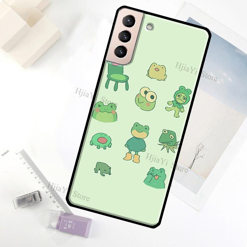 Милый зеленый чехол-лягушка для Samsung Galaxy S23 Ultra Note 20 10 S9 S10 Plus S20 S21 FE S22 Ultra