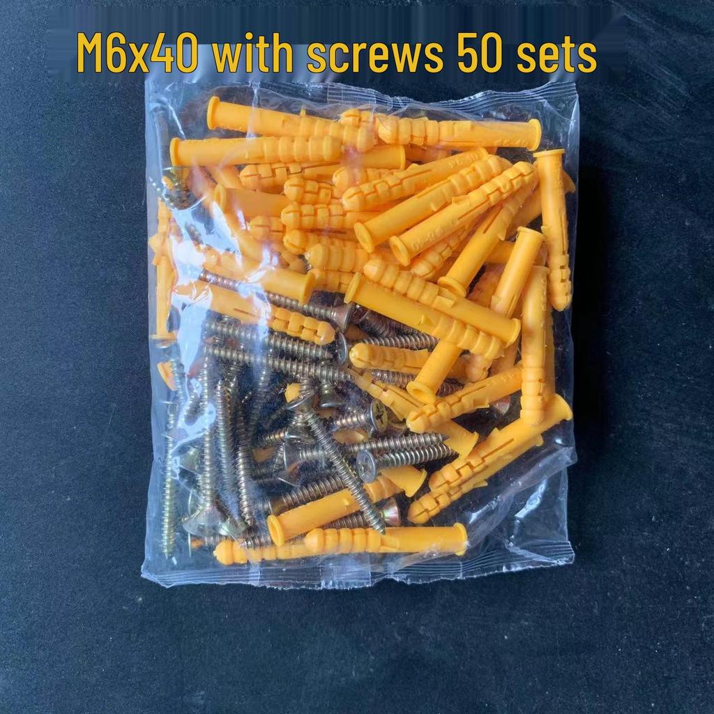 Пластиковые распорные дюбели M6 и настенные пробки для саморезов (6 мм и 8 мм)