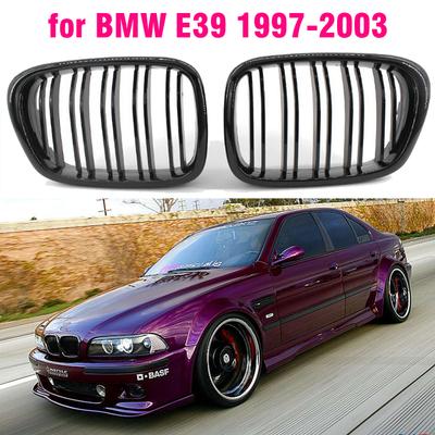 Передняя центральная матовая черная широкая решетка капота для BMW E39 525 528 530 535 M5 1997 2003