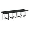 Maison Exclusive - Ensemble à manger de jardin coussins 17 pcs Résine tressée Noir