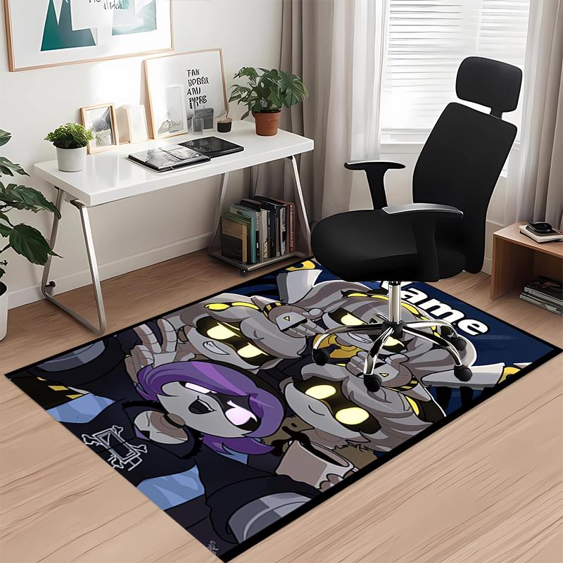 Custom Name Murder Drones Printed Carpet, for Office Chair Living Room Bedroom Kitchen Room Decor Gifts.