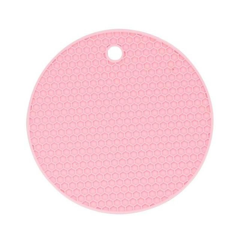 Round Insulation Silicone Mat Non-Slip Heat-Resistant Anti-Scalding Honeycomb Microwave Oven Mat Pot Holder Thicken Coasters