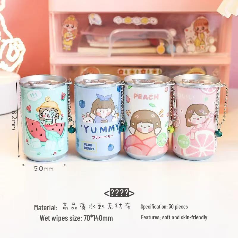 Компактные влажные салфетки в тубе: Портативные, выдвижные салфетки для снятия макияжа для студентов – 30 штук