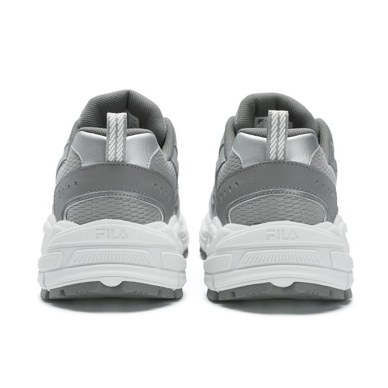 Fila Серебристые кроссовки с зубчатой подошвой Спортивные Повседневные Универсальные Модные Амортизирующие Прочные Низкие Городские Кроссовки для 通勤 Бега F12M512101FSA