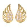 [Q2658] - Gold Plated Earrings 'Les Ailes d'Ange' White Gold - 9x5 Mm