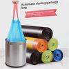 5 Rolls of 75 Black Thickened Drawstring Garbage Bags for Kitchen Trash Cans